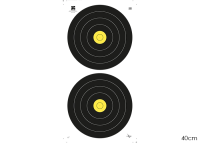 WORLD ARCHERY FIELD FACES 2-SPOT VERTICAL 6 RINGS