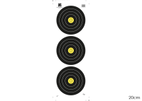 WORLD ARCHERY FIELD FACES 3-SPOT VERTICAL 6 RINGS